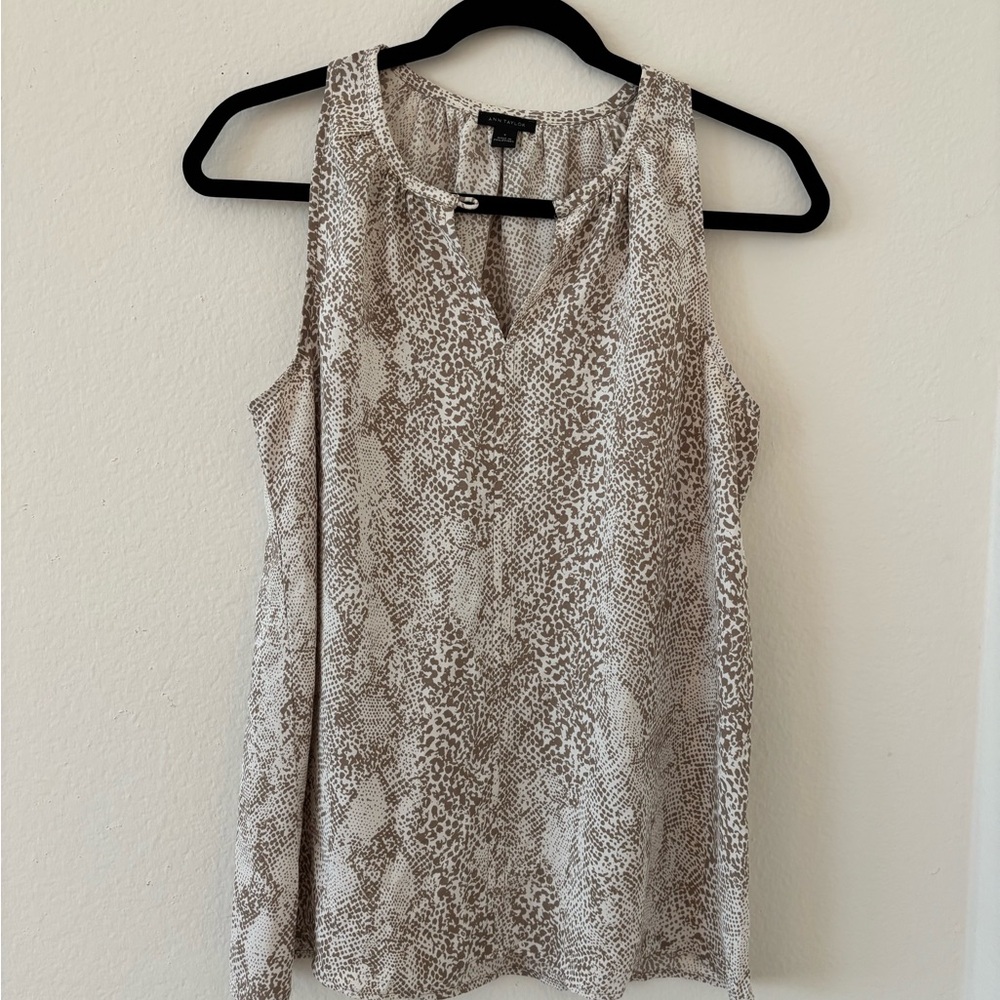 Women's Sleeveless Snake Print Top